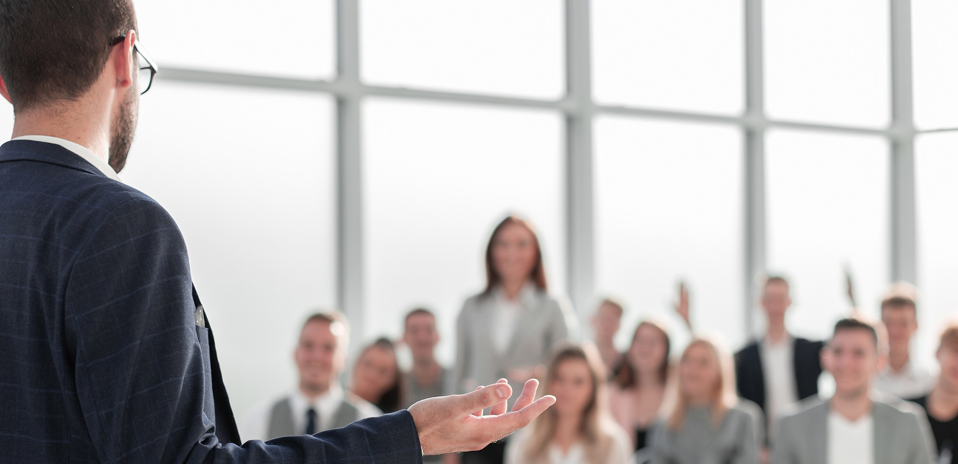 Person at a University Giving a Seminar