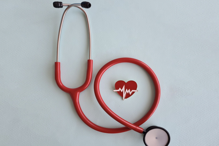 Stethoscope Wrapped Around a Heart- Heart Failure Therapy Graphic